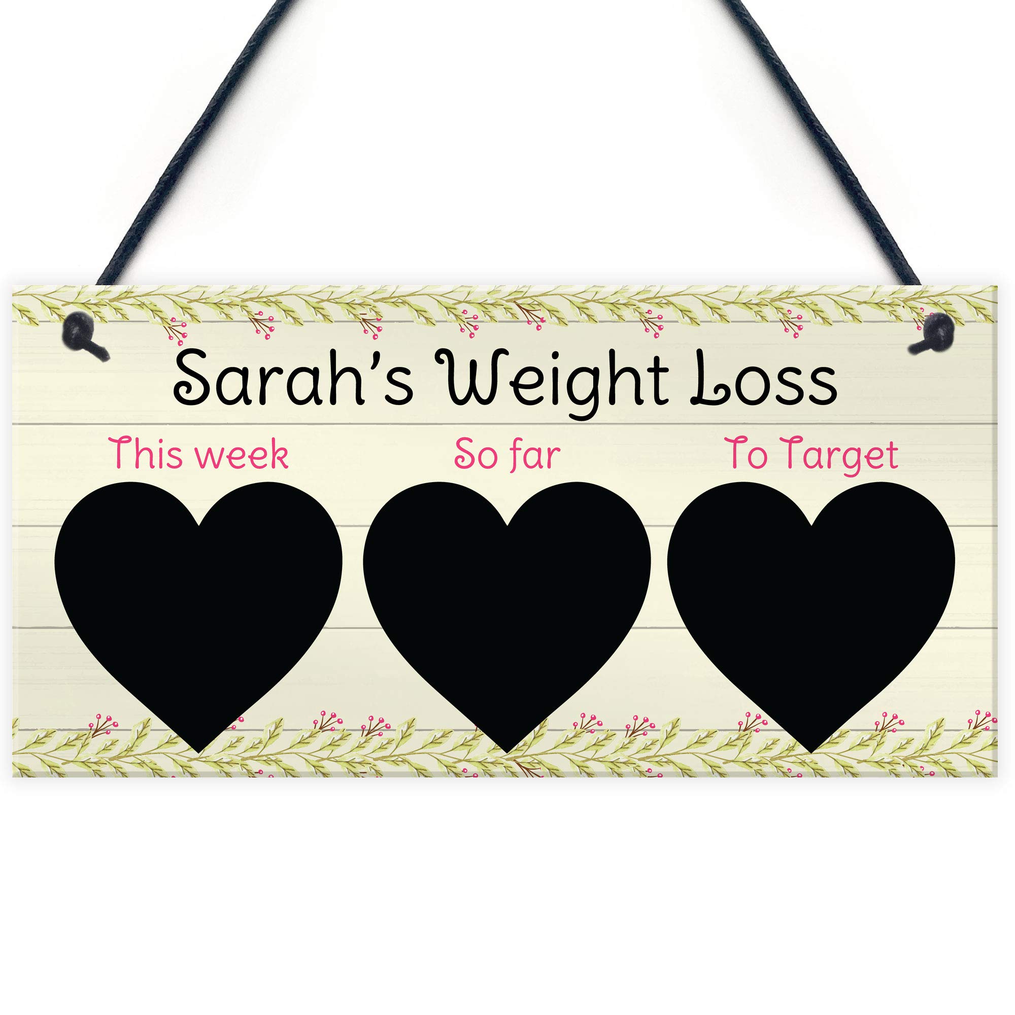 Red Ocean Best Weight Loss Tracker For Weight Loss Chalkboard Hanging Sign Gift For Friend