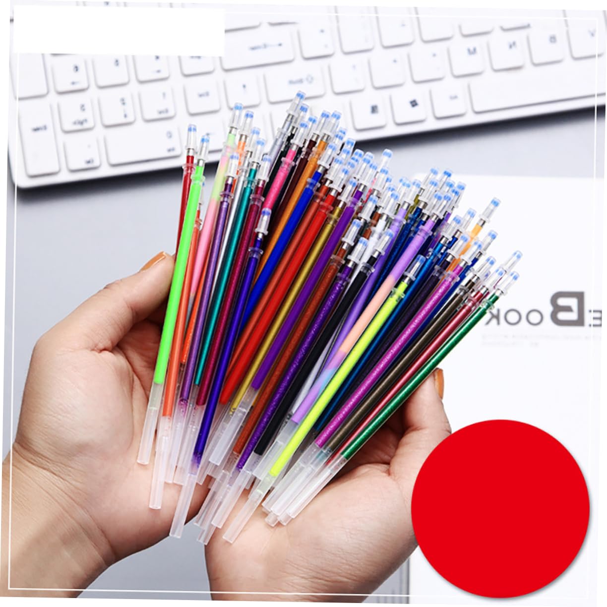Ciieeo 2pezzi Ricariche Per Penne Gel Colorate Glitter Neon e Pastello Per Colorare Artigianato Doodle e Scrapbooking Inchiostro Resistente e Sicuro