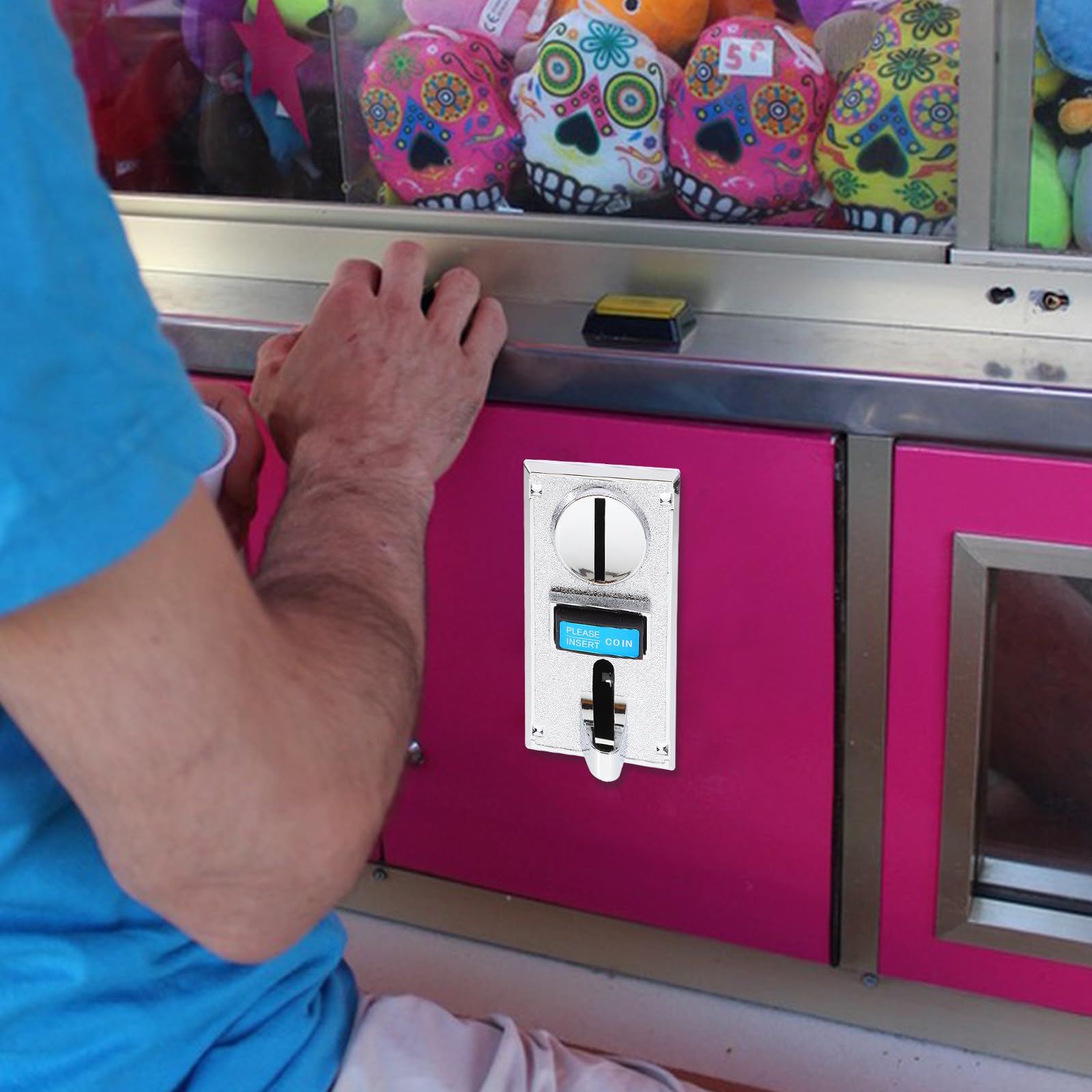 Gettoniera per Distributore Automatico Selettore Monete Elettronico in Pc, Riconoscimento Preciso e Accetta Monete da 15mm a 29mm per Macchine da Gioco
