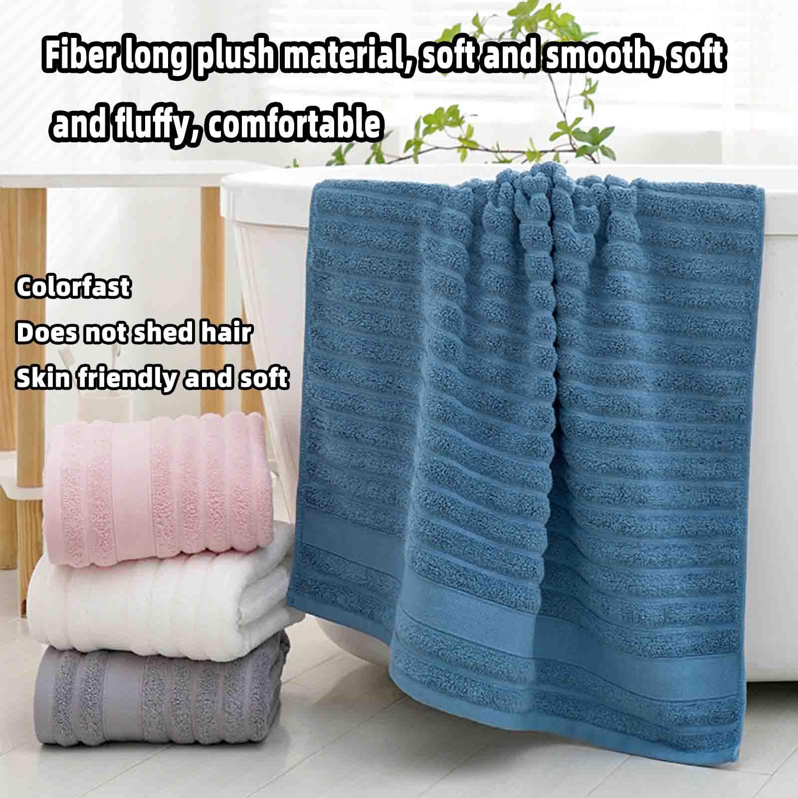 JUSHZ Mikrofaser Badetuch Strandtuch Duschtücher Badetücher Beach Towel Badehandtuch Strandtücher Groß Strandhandtuch Handtücher Frottee Struktur Herren Baumwolle Erwachsener Geschenk (70x140cm,Blue)