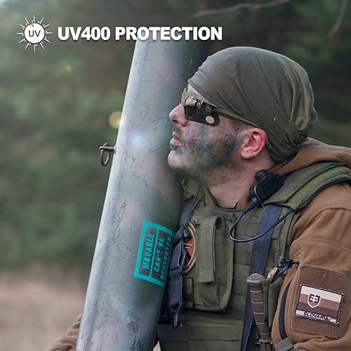 Miniatura 30 de xaegistac Anteojos de disparo con estuche antivaho para caza de hombres y mujeres Claro