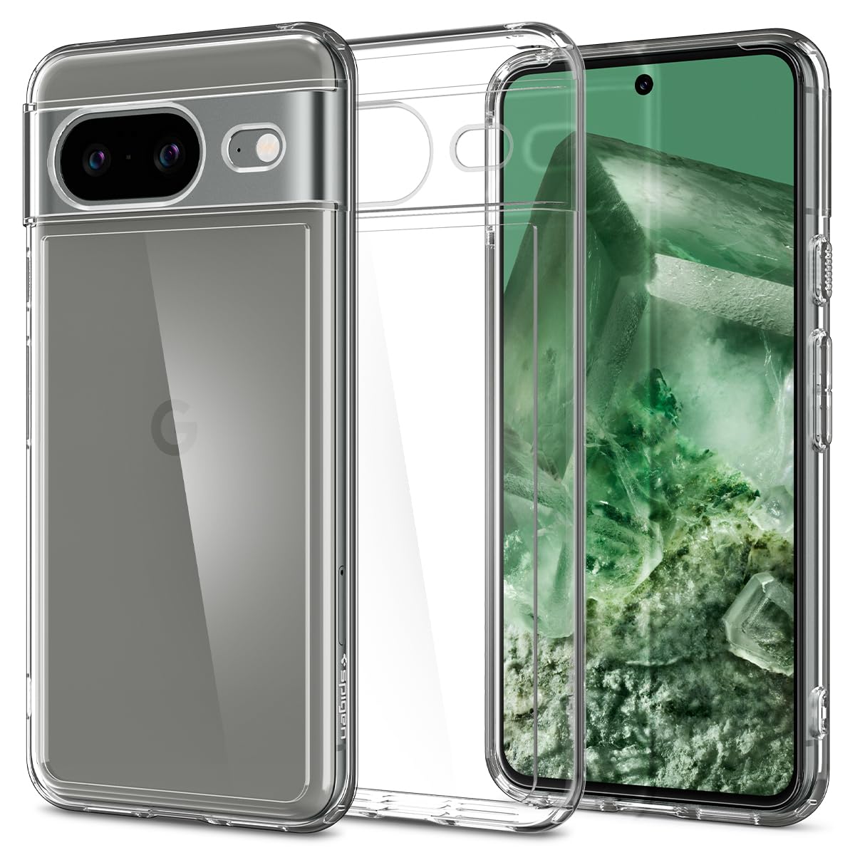 Spigen Google Pixel8 ケース ウルトラ・ハイブリッド (クリスタル・クリア)