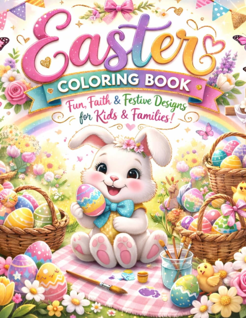 Easter Coloring Book fill with Fun Activity: Easter Coloring Book fill with Fun Activity