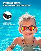 Vista 5 de OMID Kids Swim Goggles, P2mini Polarized Swimming Goggles Comfortable for Age 6-14