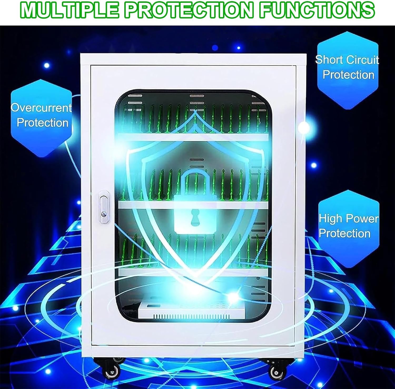 Mobile Phone Storage Locker with Charging Station, 50/60 Slots for Fitness Clubs and Sports Rooms, 60 Slots