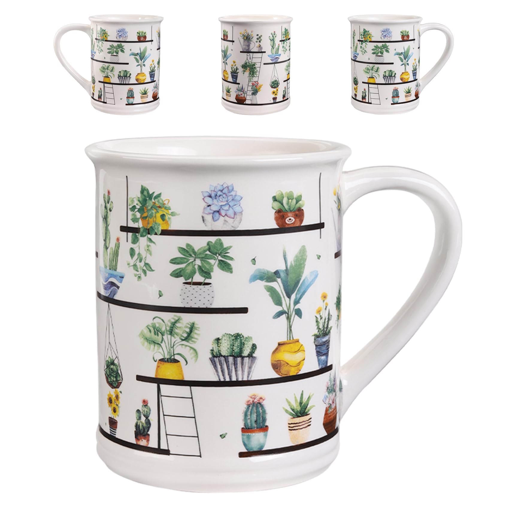 Potiera 16 oz Large Plants Coffee Mug, Birthday Gardening Gifts for Women