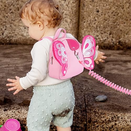Miniatura 5 de Accmor Arnés Mochila con Correa para Niños Pequeños, Lindas Mochilas de Mariposa para Niños con Enlace de Muñeca Anti-Pérdida, Mini Mochila Infantil