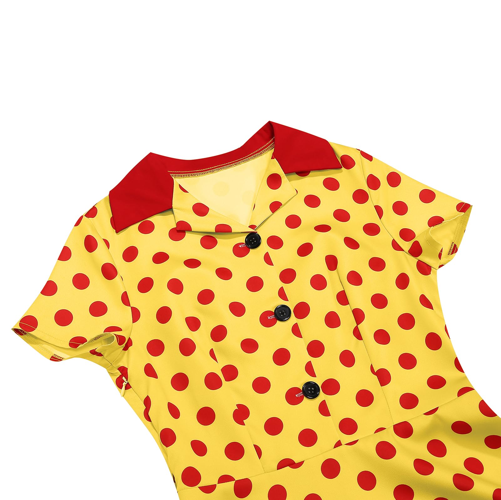 Robe rockabilly vintage années 50 pour femme - Manches courtes - À pois - Robe swing - Robe de cocktail - Longueur genoux - Robe midi avec ceinture