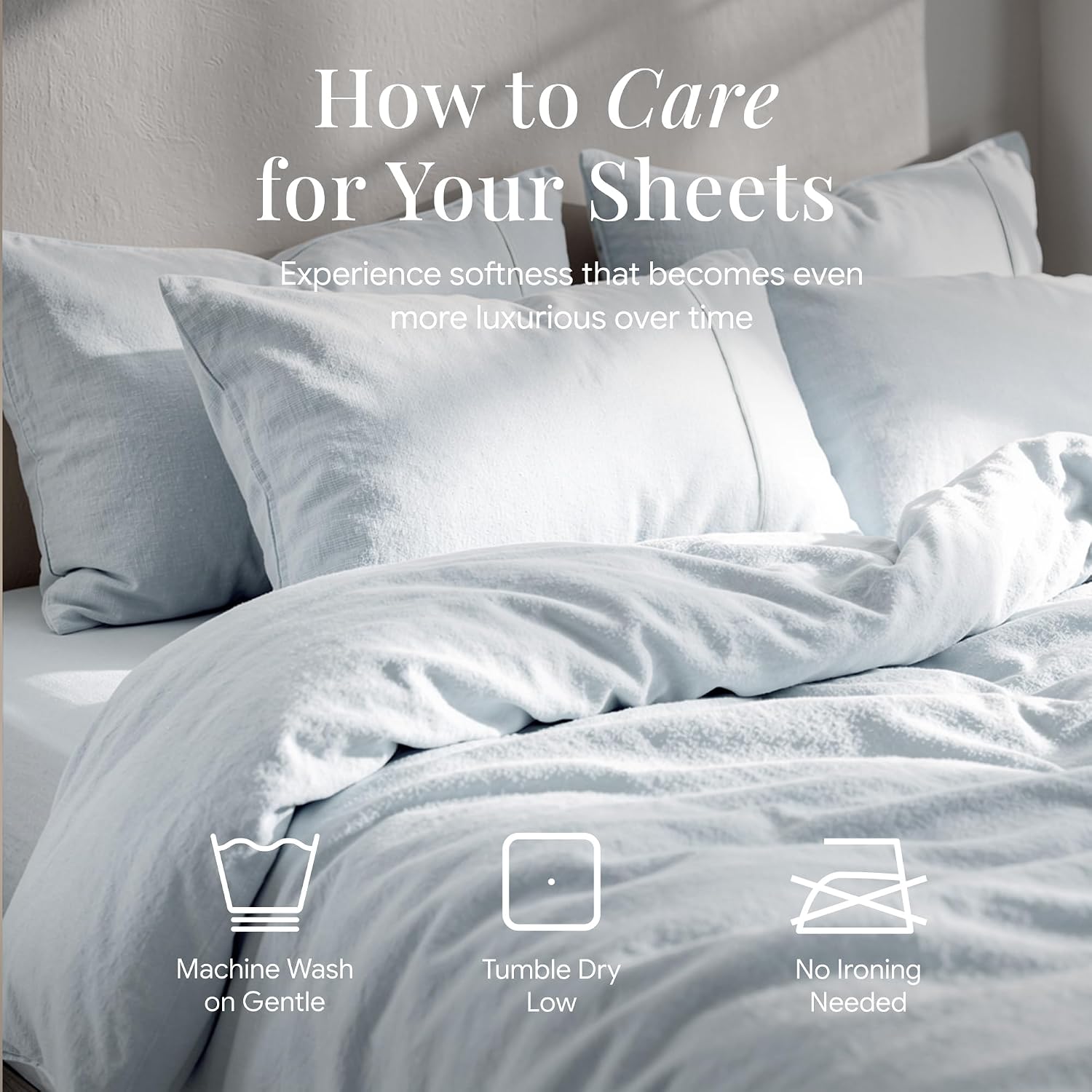 Tribeca Living Triple Brushed Soft Cotton Flannel Sheets Set, Cal King Size 170-GSM Weight Extra Deep Pocket Sheet in Solid Sky Blue Color