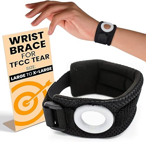 Miniatura 9 de BULLSEYE - Muñequera con anillo de silicona – Estabilizador para esguince de muñeca del lado cubital – desgarros TFCC, inestabilidad DRUJ, dolor
