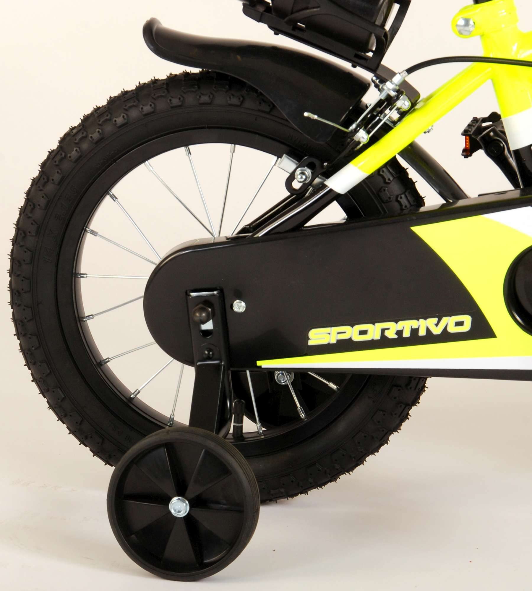 volare Bicicletta da Bambino da 14 Pollici Modello Sportivo con Movimento cenrale e sterzo a Sfera, Giallo e Nero