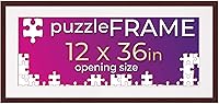 Vista 64 de Poster Palooza Kit de marco de rompecabezas de 20 x 27 pulgadas, incluye hojas de pegamento para rompecabezas, marco de madera marrón
