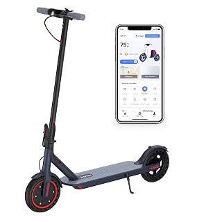 Electric Scooter Adults, Powerful 350W E-Scooter, Max 19 Mph & 15-19 Miles Range Scooters, Folding Scooters with 8.5" Solid Tires, Commuting Scooter Kick Scooter with APP Control (Seats Optional) - Amazon product rated Grade A