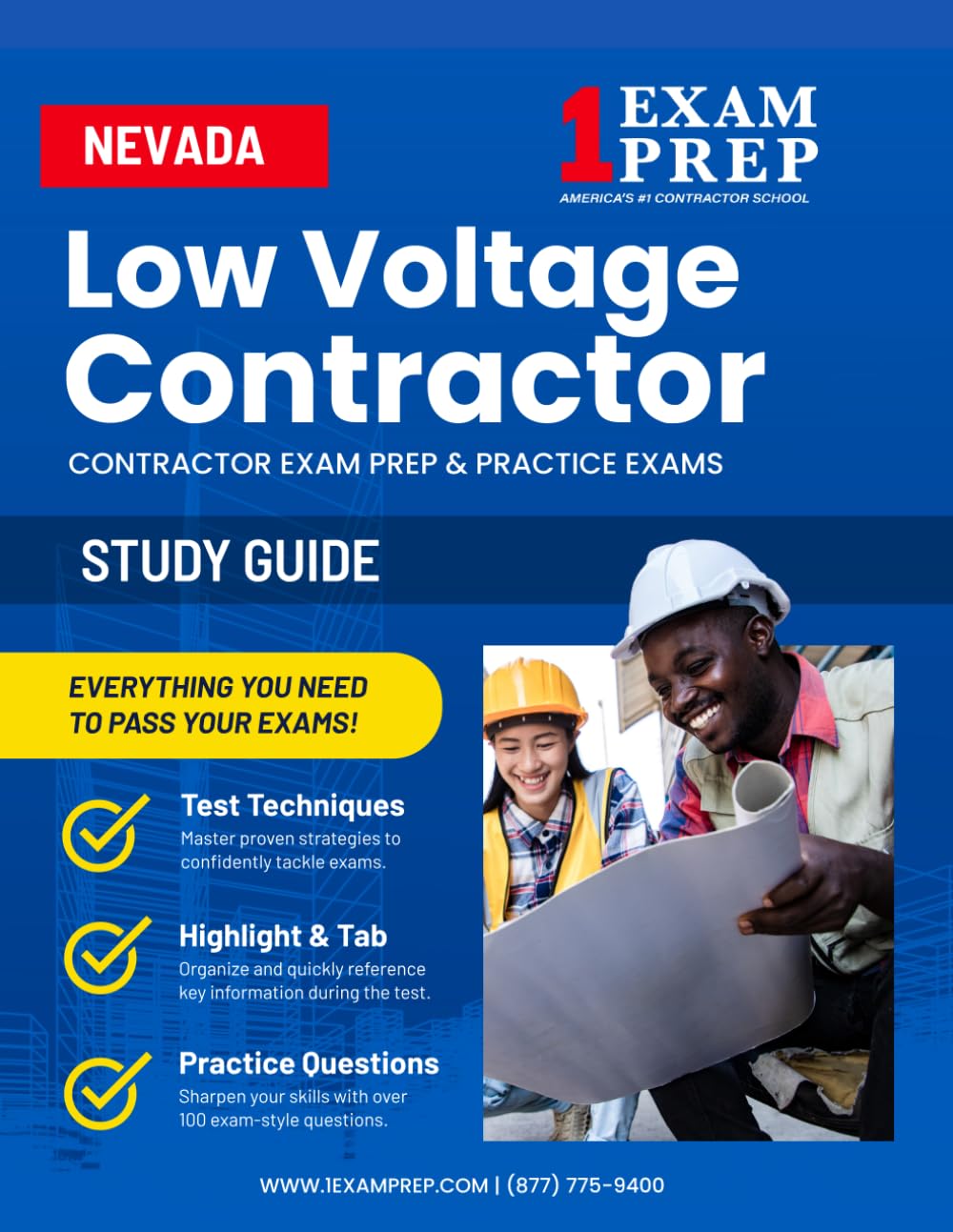Nevada Low Voltage (C-2D) Contractor Exam Prep Study Guide: Practice Exams, Book Overviews & How to Highlight & Tab Your Books