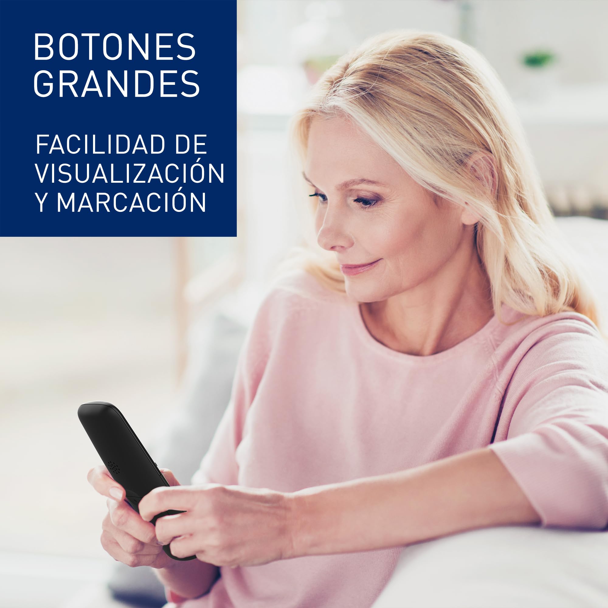 Panasonic KX-TGU110EXB Teléfono Inalámbrico Digital, Unidad Base y 1 Auriculares, Pantalla LCD, Botones Grandes, Llamada Favorita, Compatible con Audífonos, Negro — view 5