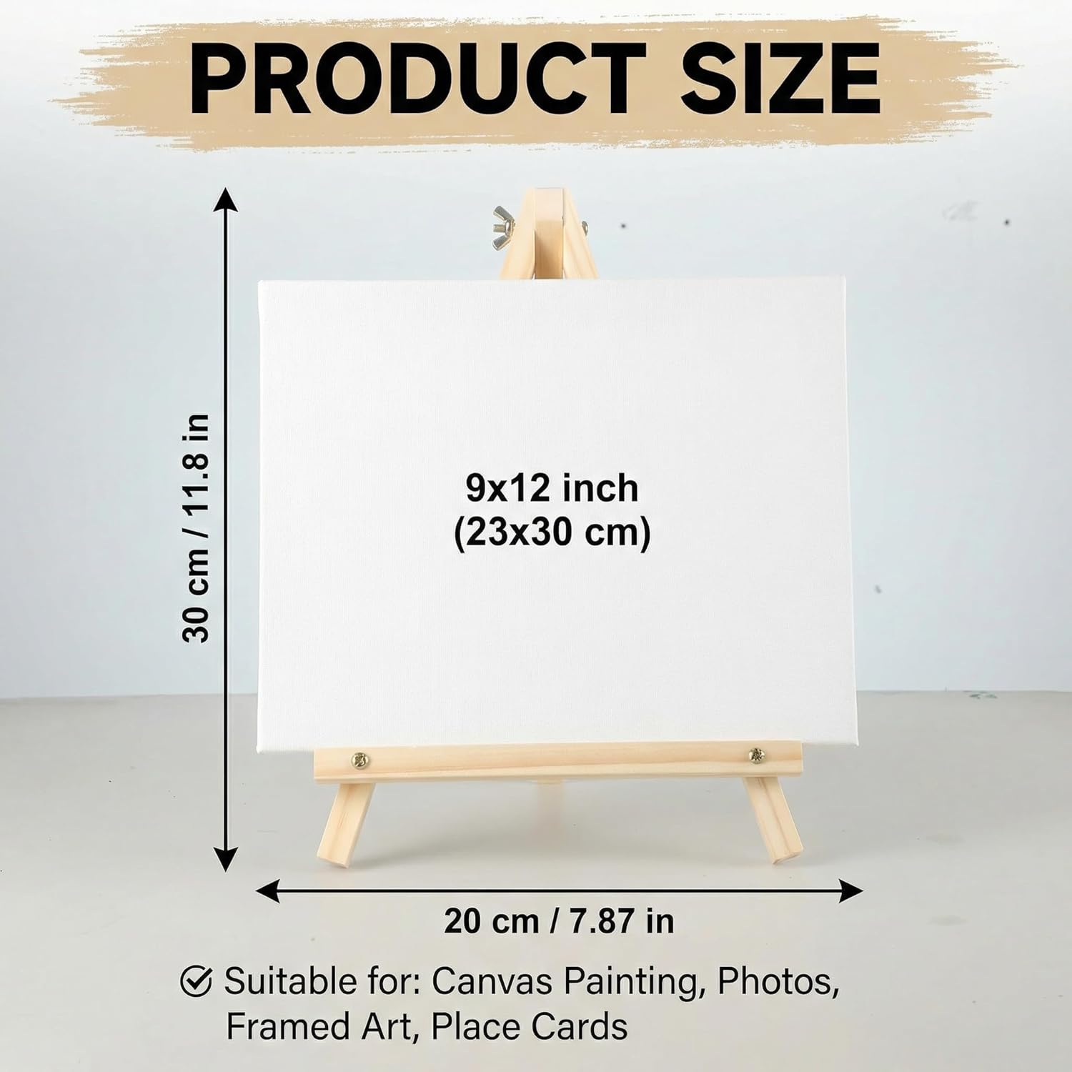 16 Pack 11.8In Tabletop Easel, Wooden Easels for Paiting Adjustable Foldable for Kids, Students, Beginners