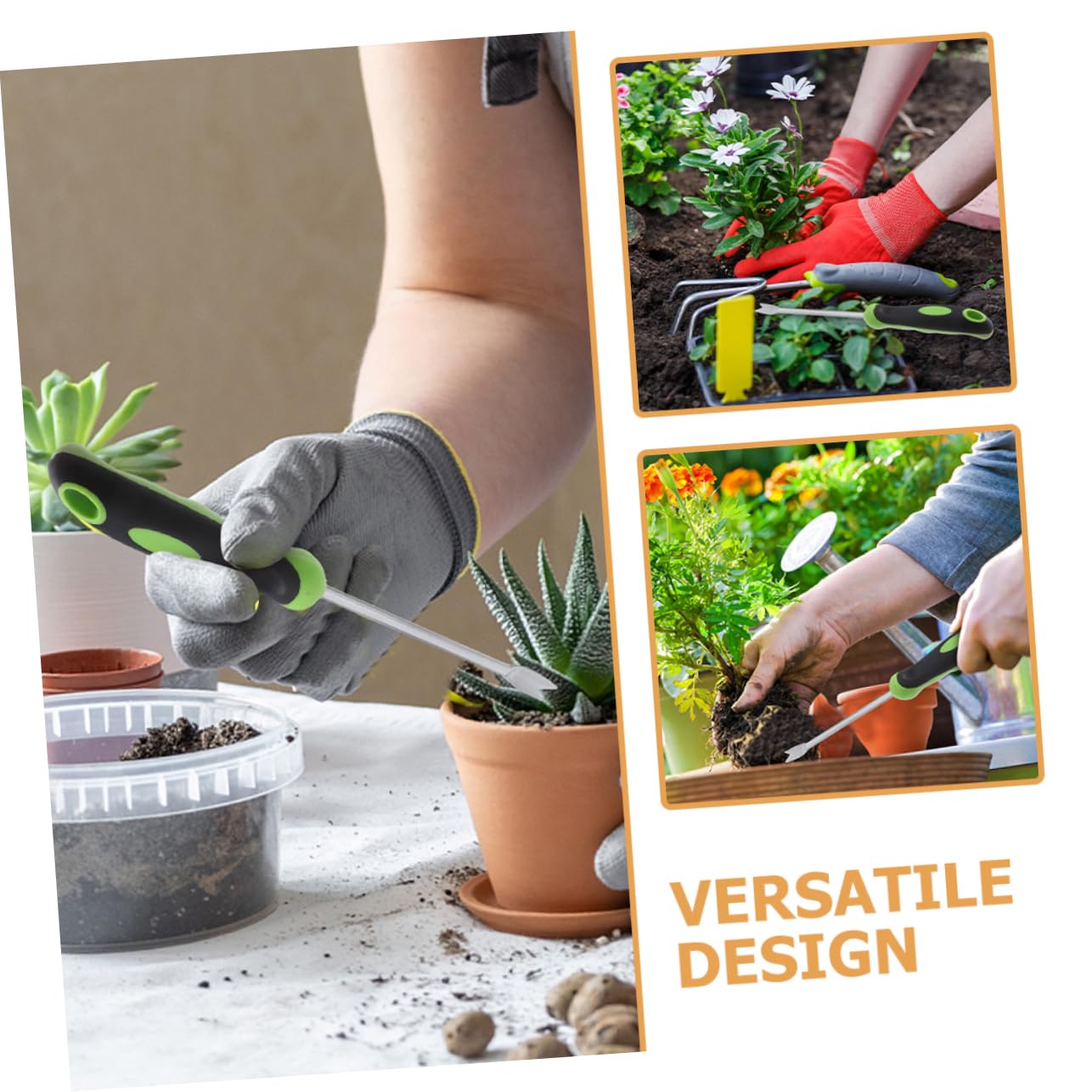 POPETPOP 4piezas Herramienta De Jardinería Manual Para Remover Malezas Extractor De Plantas De Inoxidable Pala De Jardín Para Aflojar Suelo y Desyerbar Huertos y Jardines