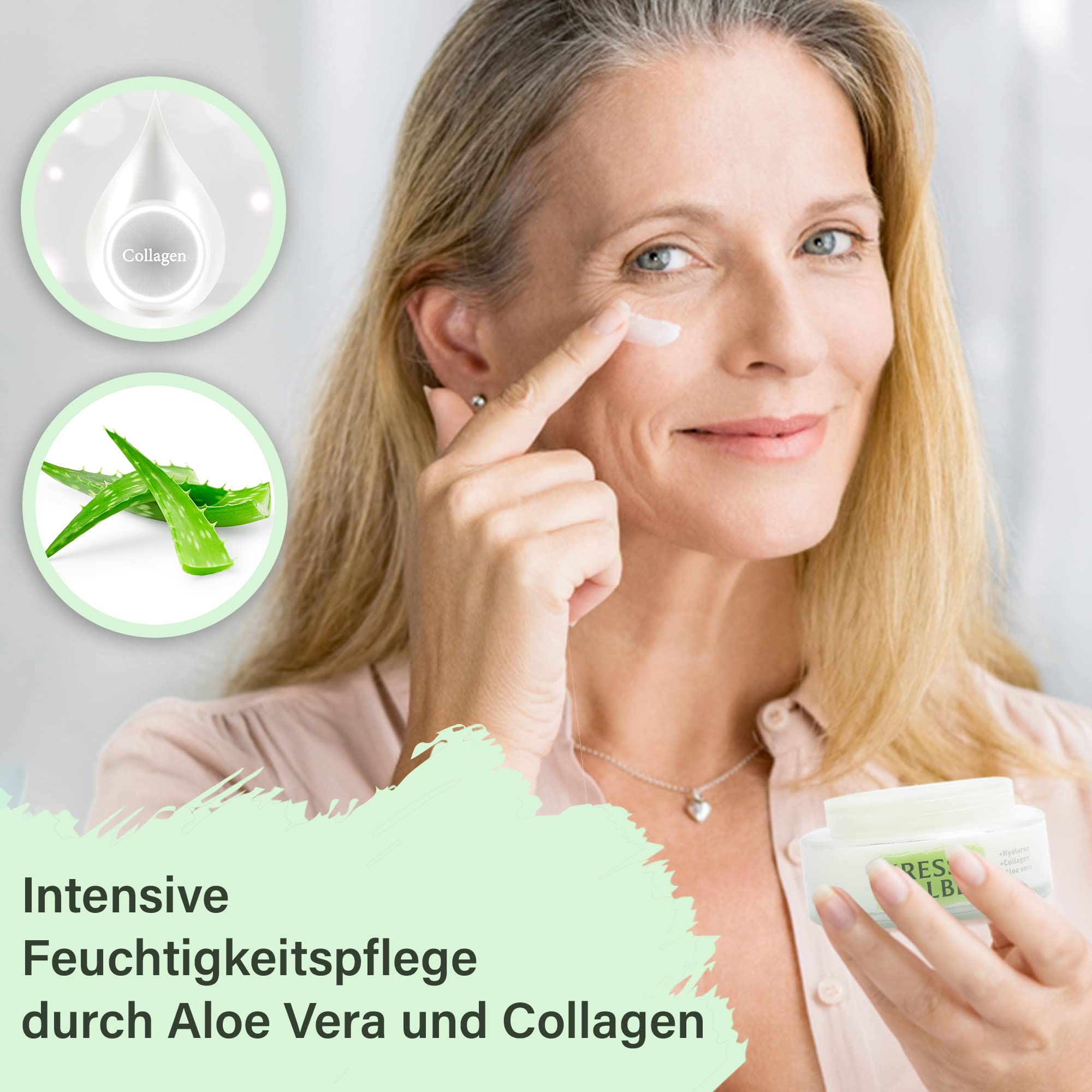 Satisa Bio Kressesalbe Aktiv gegen Altersflecken & Pigmentflecken|100%  Naturkosmetik+Hyaluron +Collagen +Q10+Aloe Vera | + Anti Falten Effekt &  Feuchtigkeitsspendende Creme | Made in Germany/Austria : Amazon.de: Kosmetik