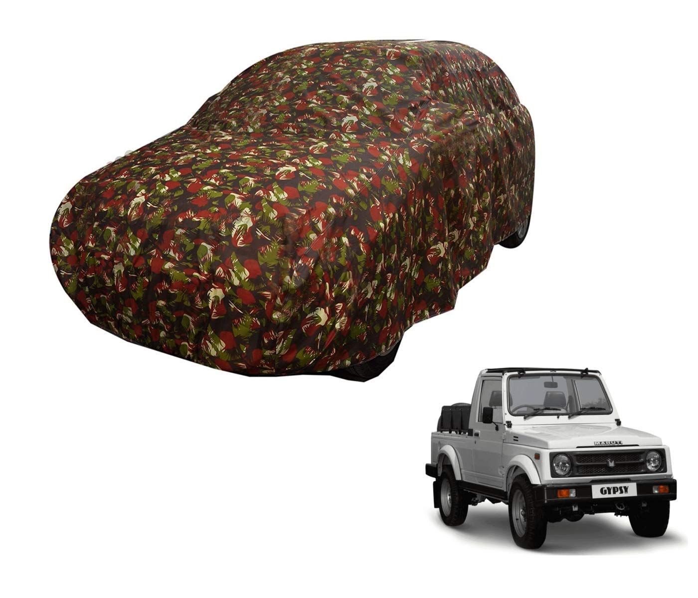 Auto Hub Maruti Gypsy Car Cover Waterproof/Gypsy Cover Waterproof/Gypsy Car Cover/Car Cover Gypsy Waterproof/Gypsy Cover/Car Cover Gypsy Car Cover (Jungle Look)