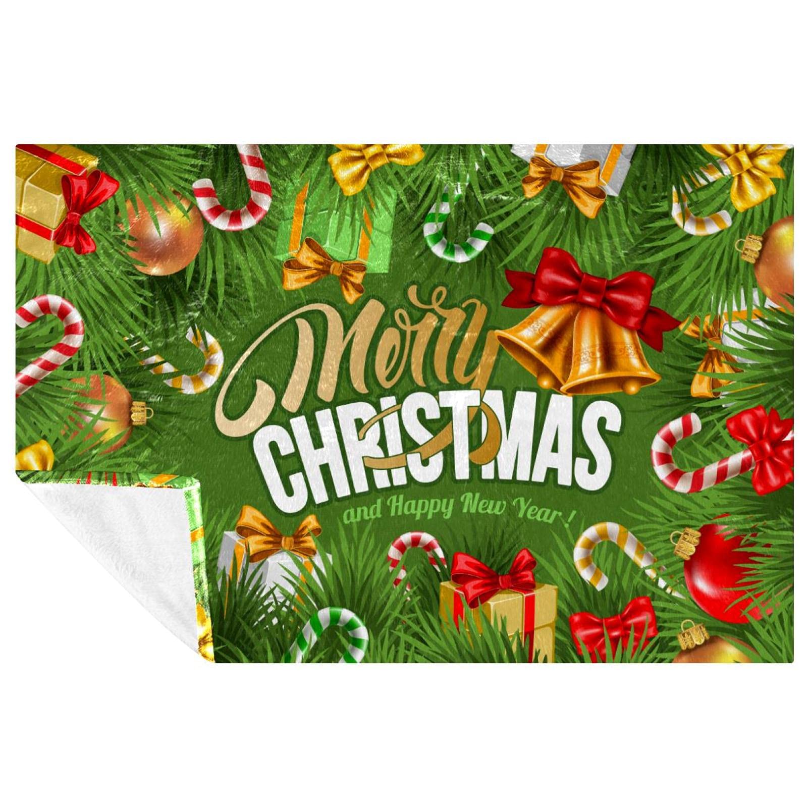 Couverture douce et chaude avec imprimé Merry Christmas plaid lit canapé pique-nique 150x100