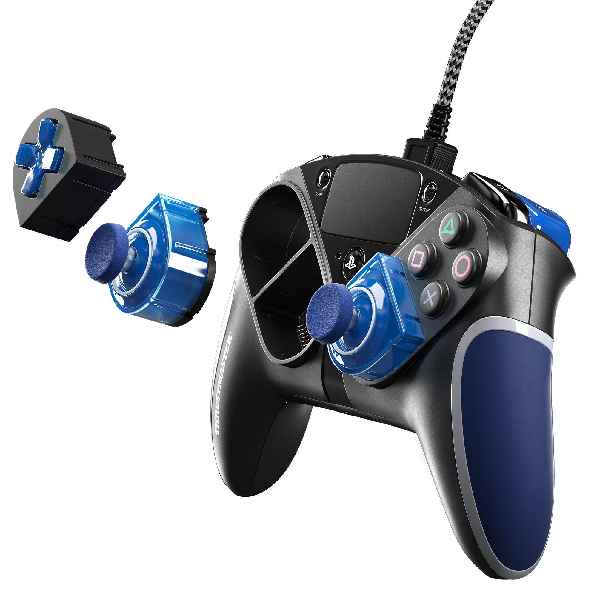 Thrustmaster ESWAP X LED Blue Crystal Pack - Paquete de Módulos Personalizables con Retroiluminación LED para Xbox Series X|S, Xbox One y PC