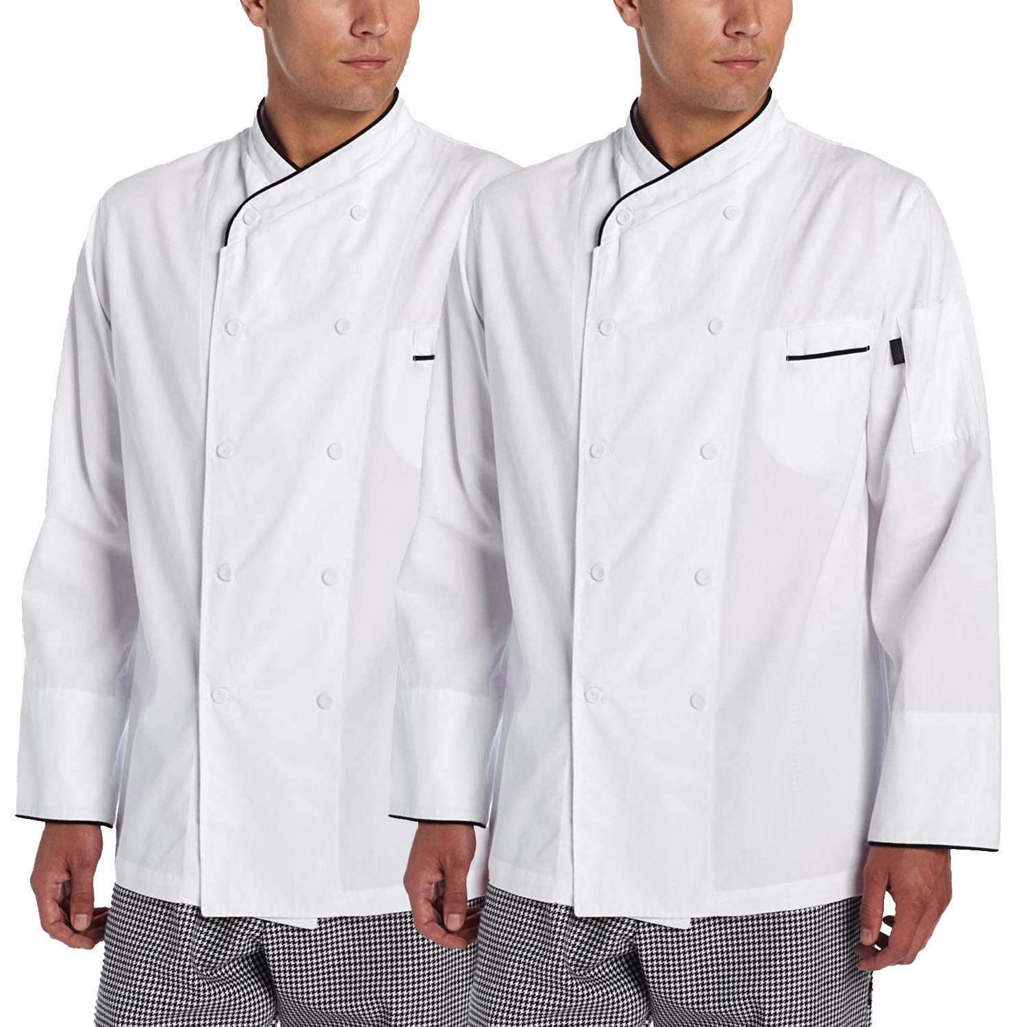 Chef Code2-Pack 100% Egyptian Cotton Executive Chef Coat Unisex (White, 4X)