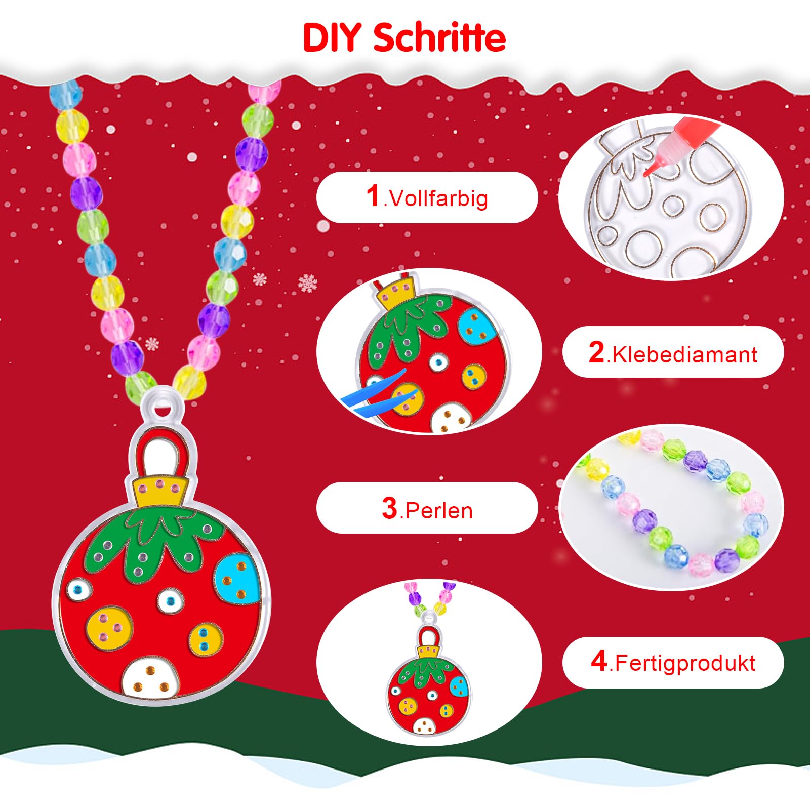 Kit DIY Peinture Cristal 16 Pièces - Arts & Crafts Noël, Pochoirs Acrylique, Peinture Adhésive, Création Personnalisée - 5