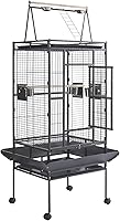 Panana 69 Inch Large Bird Cage for Budgies, Parakeets, Conures - Metal Parrot Flight Cage with Rolling Stand, Wheels & Accessories