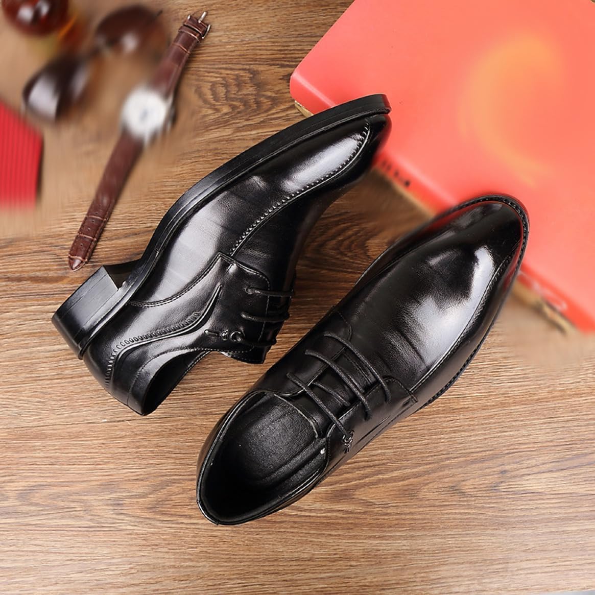 [IJGE] ビジネスシューズ メンズ 紳士靴 革靴 ロングノーズ フォーマル カジュアル ファッション 通気性 レースアップ セレ