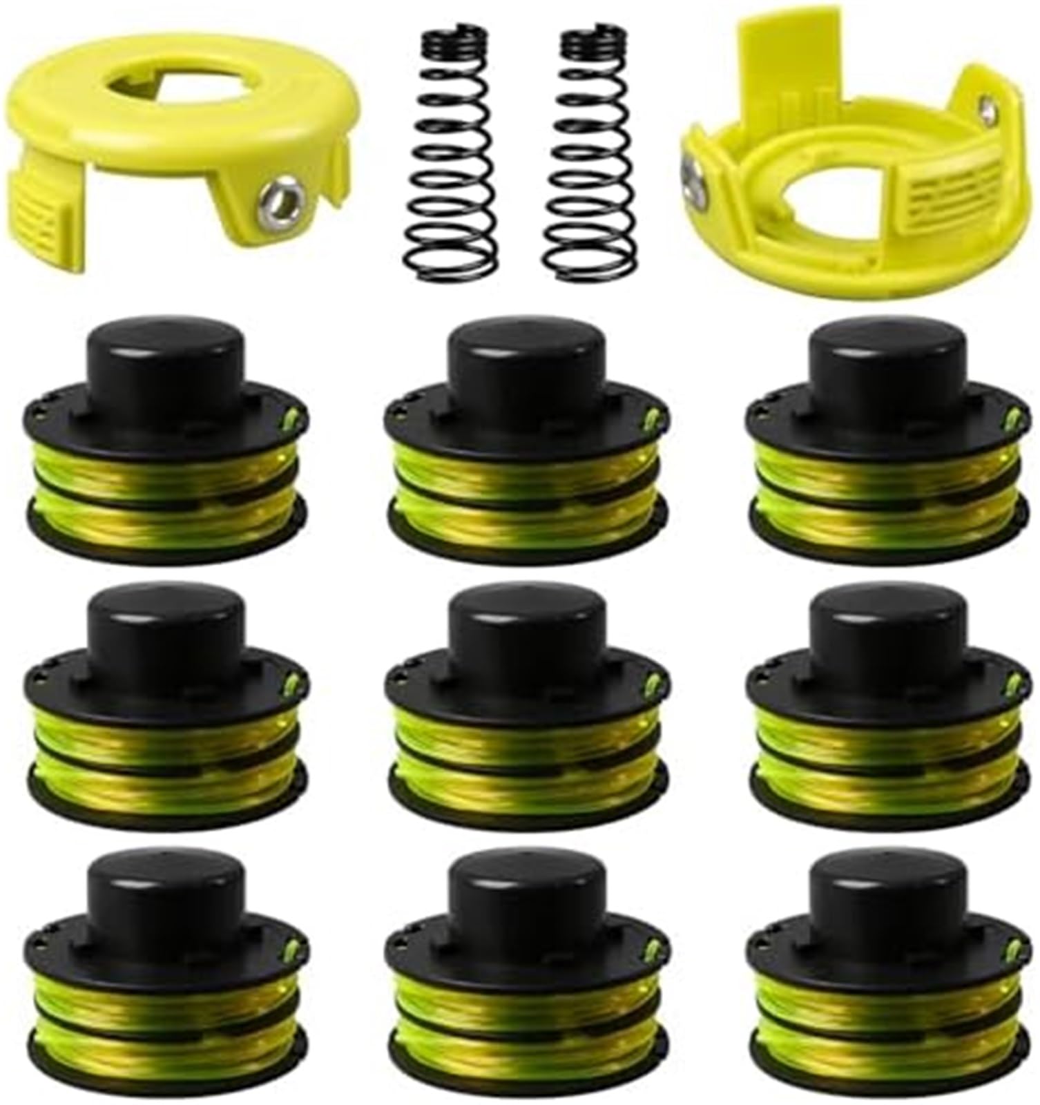 Wivplex Carrete para cortacésped Línea de Carrete para cortadora de césped, para Ryobi Rac118 RLT3525S, 1,2 Mm x 8,4 M, desbrozadora de Repuesto con Cubierta y Resorte(Black 9 2 2)