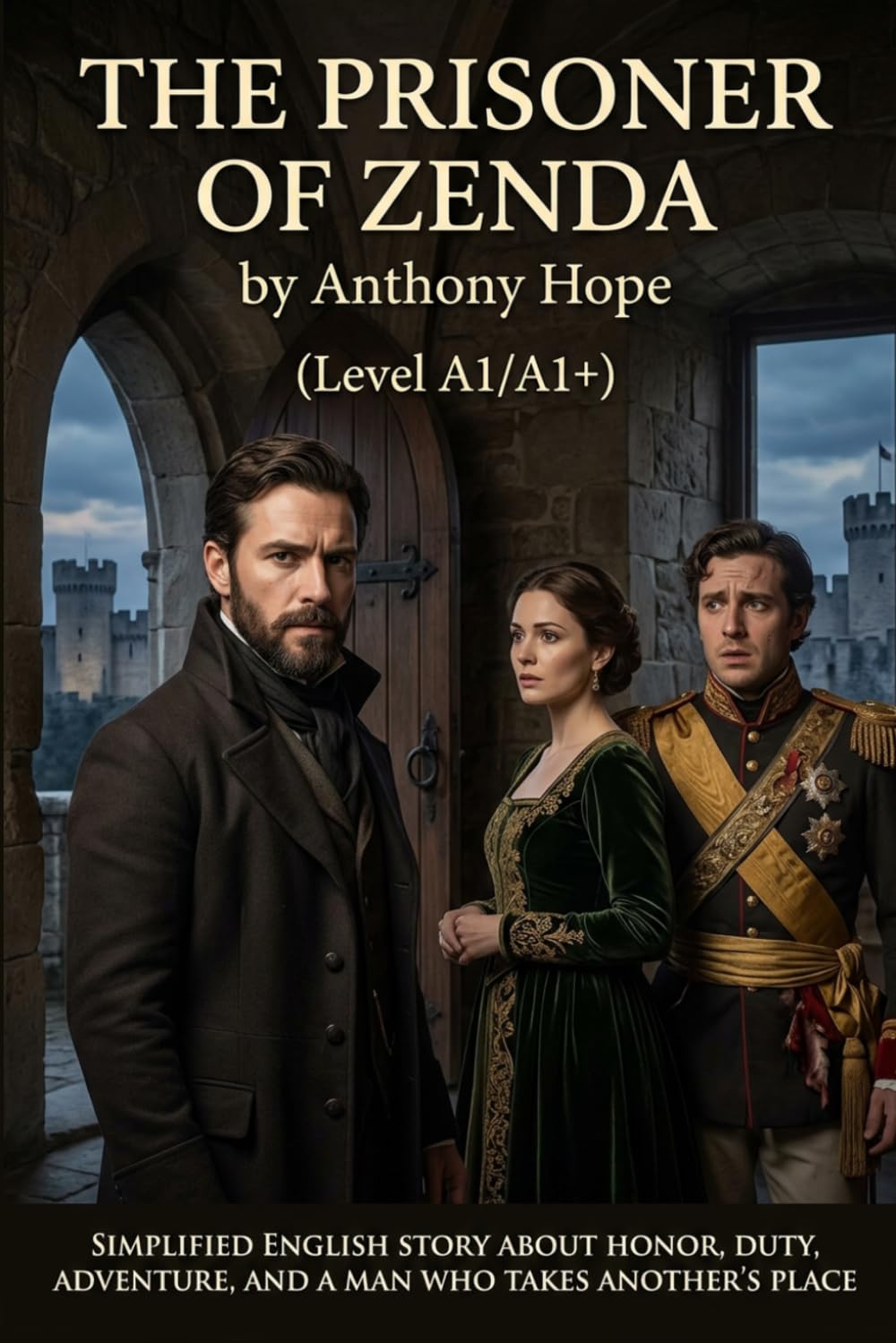 The Prisoner of Zenda by Anthony Hope (Level A1/A1+): Simplified English Story About Honor, Duty, Adventure, and a Man Who Takes Another’s Place