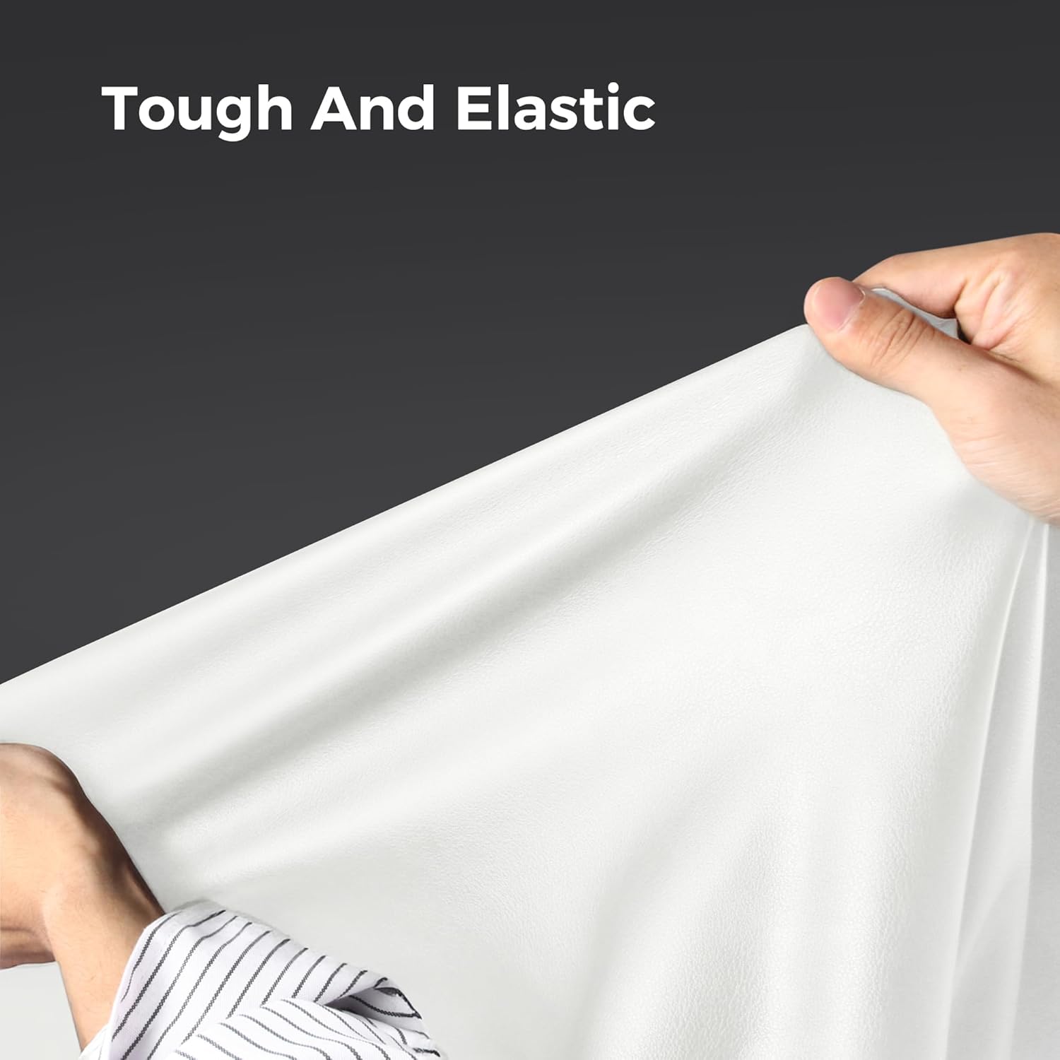 Upholstery Fabric - Faux Leather Sheets PU Material 1.2mm Thickness Soft and Elastic Apply to Outdoor Boat Automotive DIY Sell by Yard(Beige 1Y)