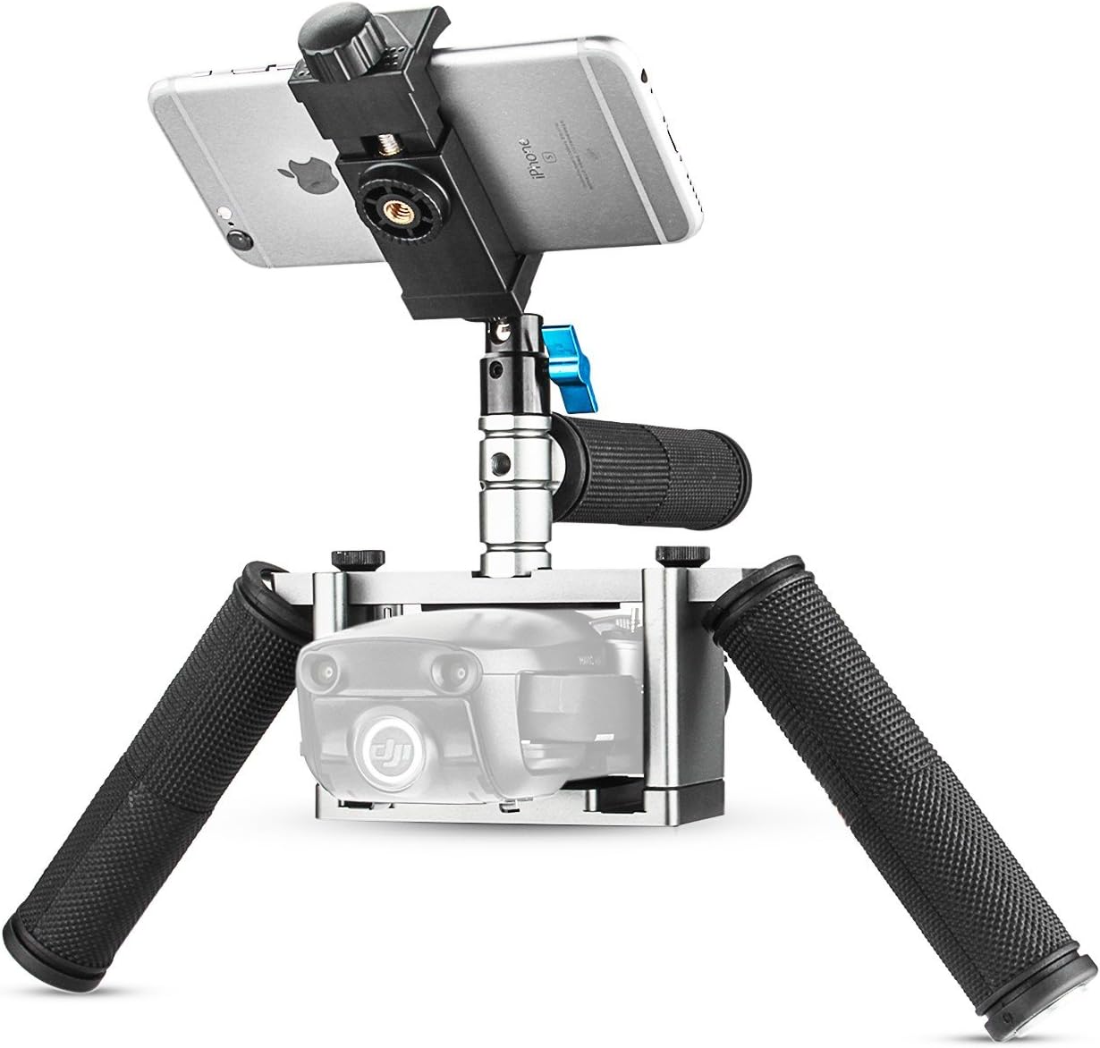 Dual Handheld Bracket Kit for DJI Mavic Air, HolaFotot Metal Cinema Tray Mavic Camera Gimbal Stabilizer for DJI Mavic Air