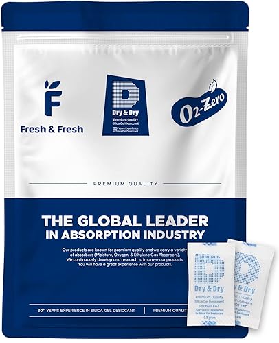 Dry & Dry Paquetes de gel de sílice de 0.5 (medios) gramos 1000 paquetes Paquetes de gel de sílice desecantes Paquetes de gel de sílice - Paquetes