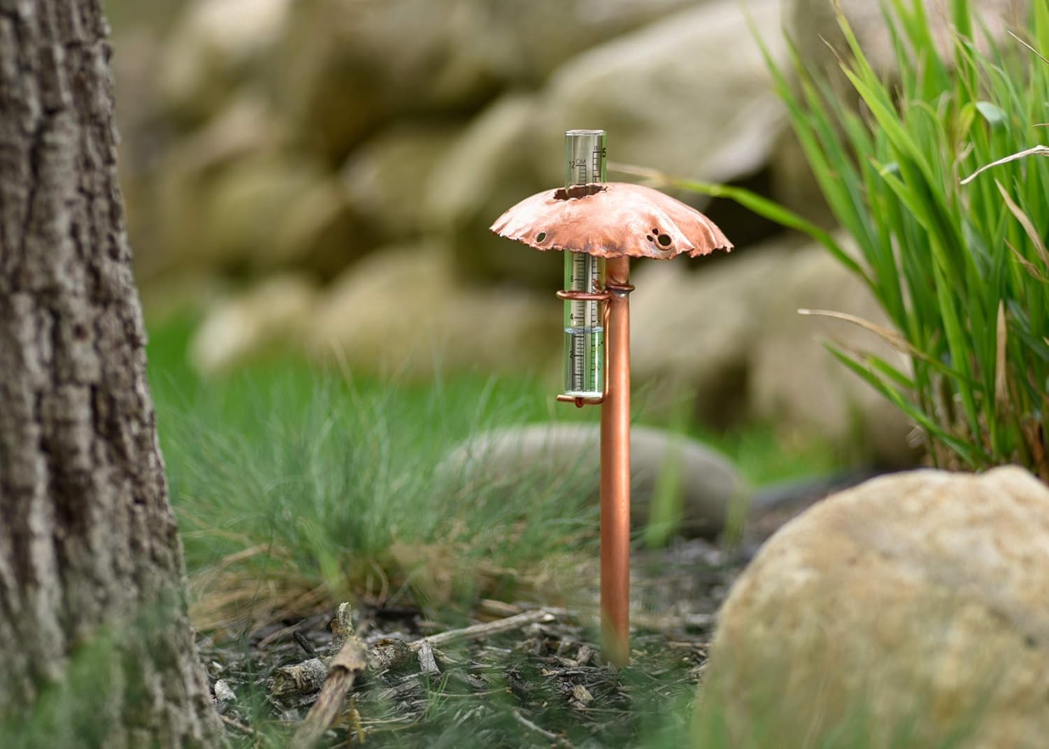Handmade Copper Rain Gauge