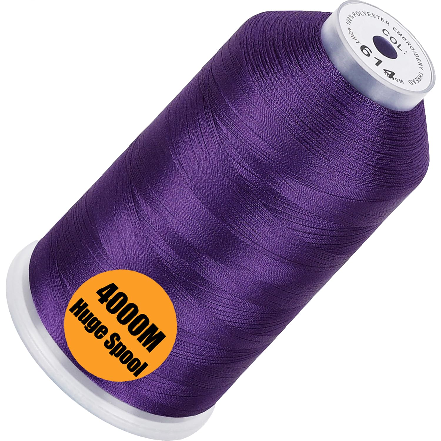 New brothread 4000M Huge Spool Embroidery Machine Thread - Purple