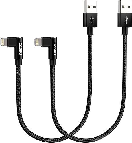 Miniatura 12 de Cable USB C a Lightning [certificado Apple MFi] Cargador de iPhone de carga rápida, paquete de 2 unidades de 10 pies de largo, nailon de 90 grados