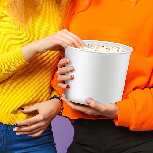 Miniatura 6 de Hoolerry Cubo de papel desechable, cubo de hielo de cartón blanco, soporte para hielo a granel para fiestas de Navidad suministros de refrigeración