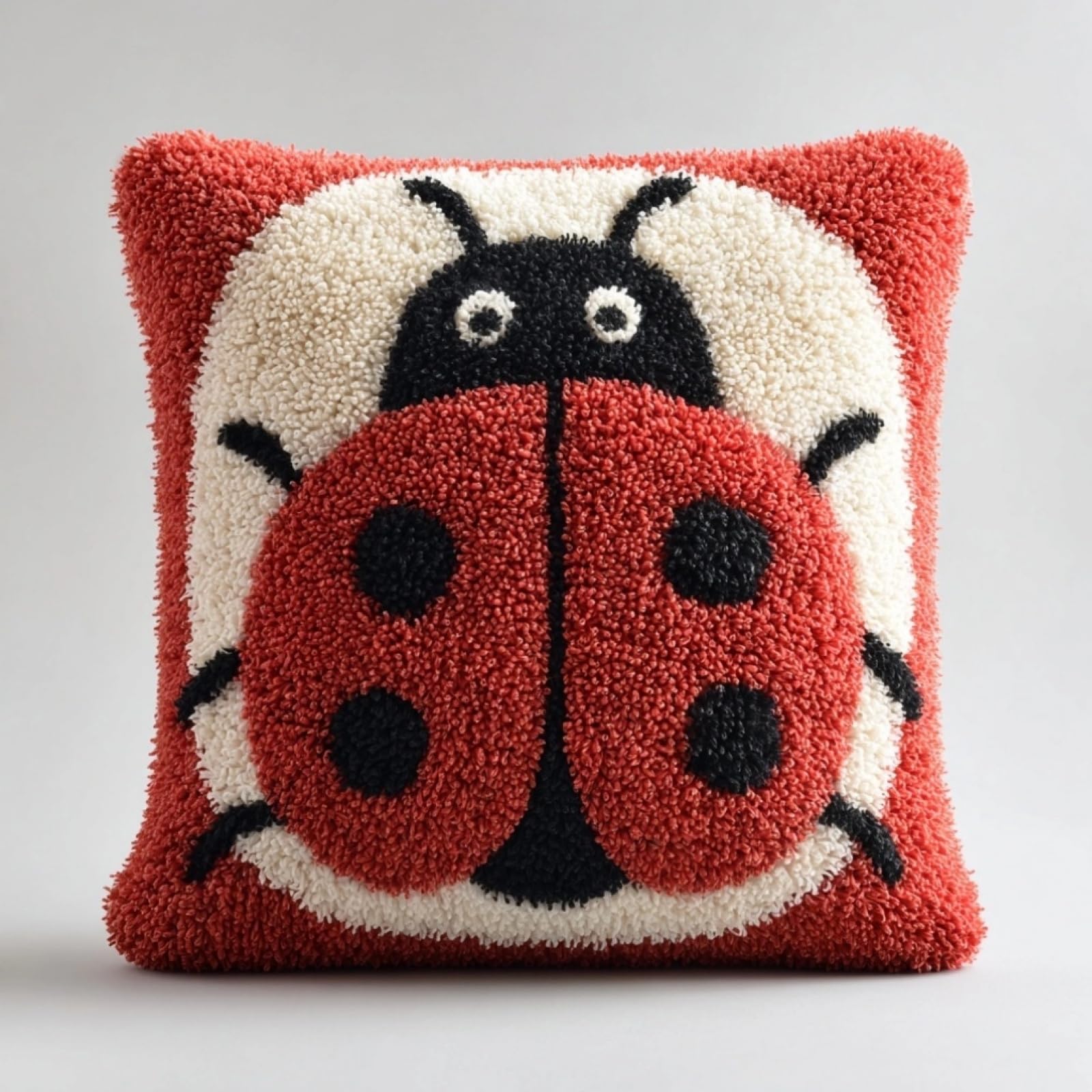 AxiangziK DIY Latch Hook Cushion Kit for Adults,Ladybug