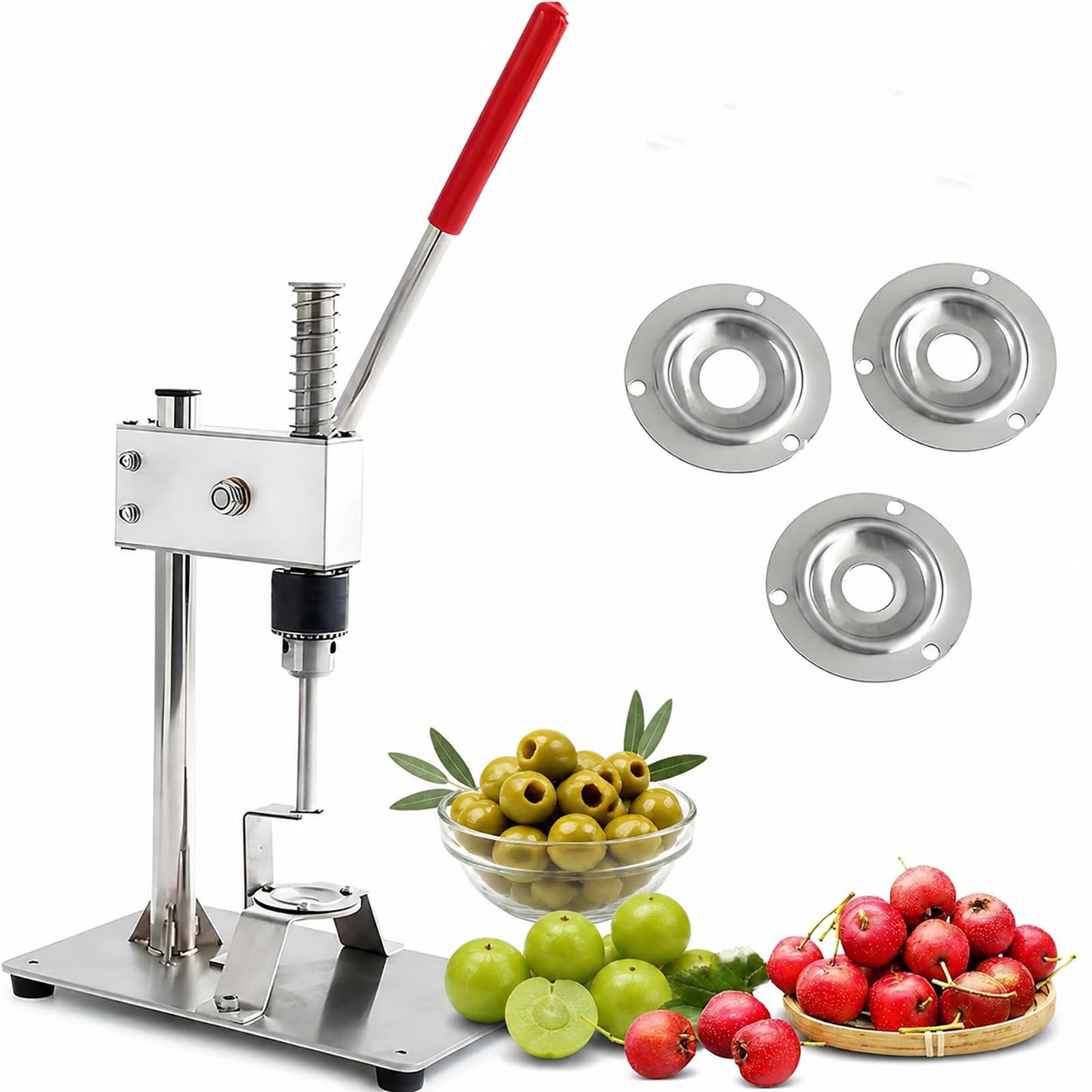 Deshuesador de aceitunas manual con bases de 14/16/18 mm