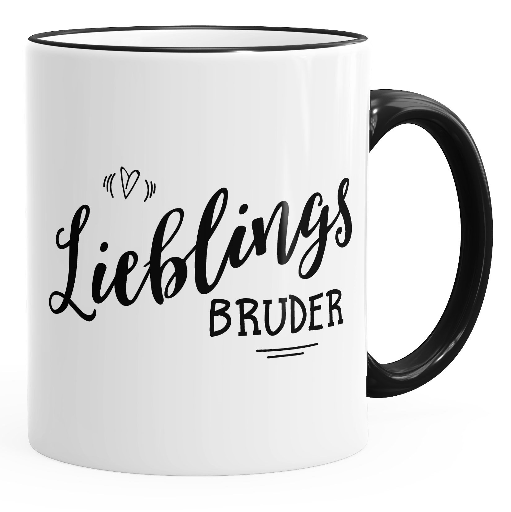 MoonWorks Tasse „Lieblingsbruder“ – Weiße Keramiktasse Mit Spruch, Perfektes Geschenk Für Den Bruder, 325 Ml