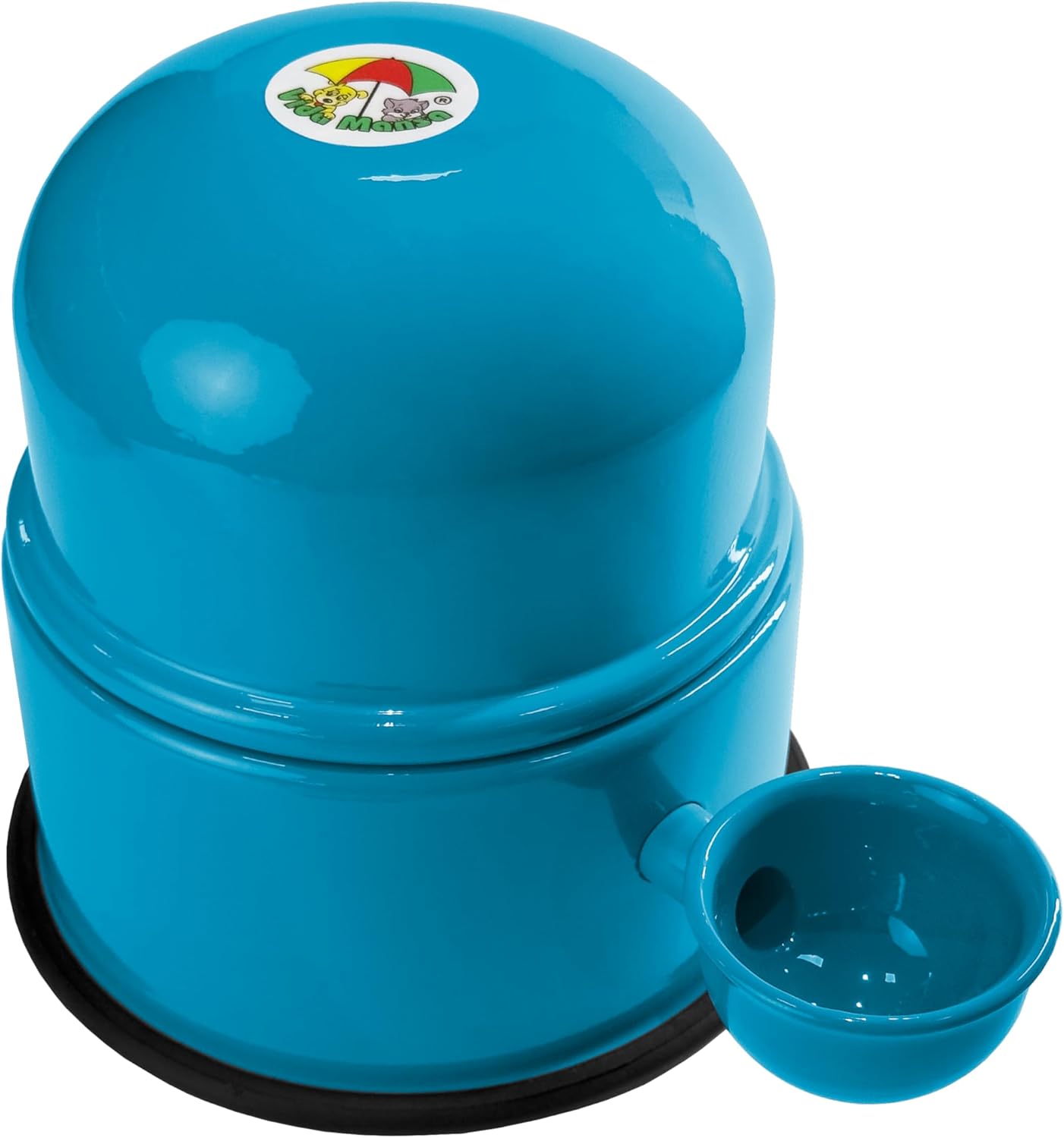 Pet Water Dispenser for Dogs and Cats, 47.3 oz – Gravity-Fed Aluminum Water Bowl, Prevents Wet Fur, Provides Continuous Fresh Water, Electrostatic Coated Finish, Vida Mansa (Light Blue)