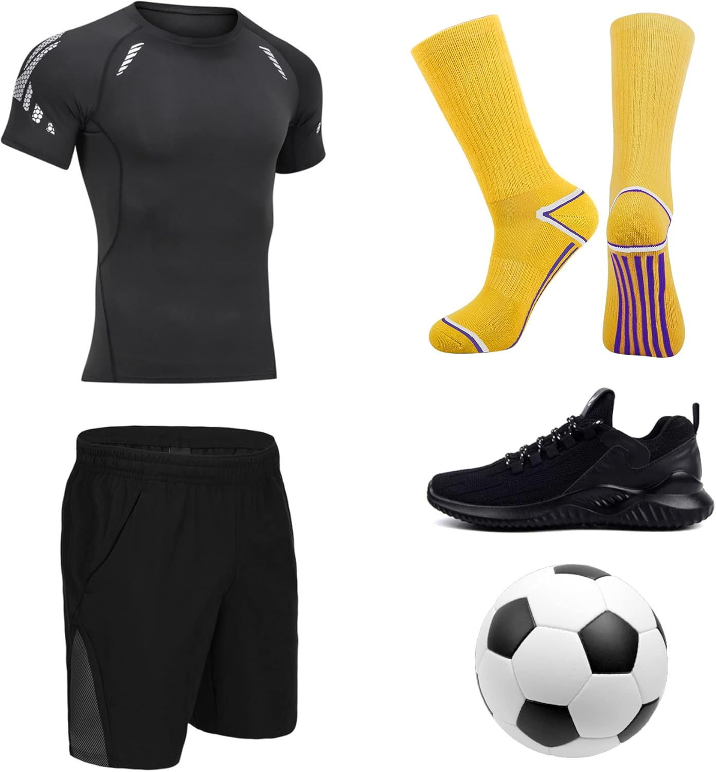 JOYNÉE Mens Athletic Performance Crew Socks for Running and Training 6 Pack - Image 5