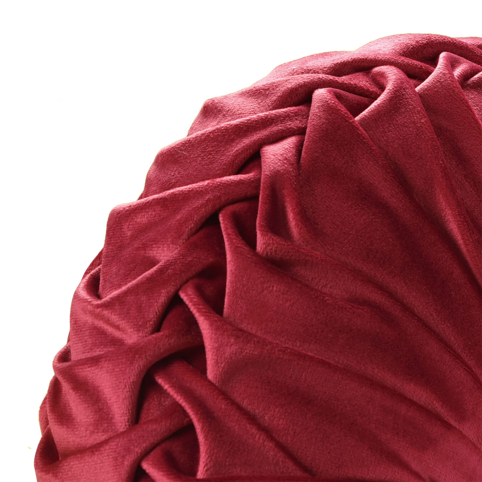 Lush Decor Cuscino decorativo rotondo, 38,1 cm, rosso