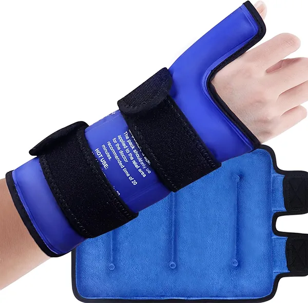 Hilph Wrist Ice Pack Wrap for Thumb & Hand & Arm with Large Extended Coverage, Reusable Carpal Tunnel & Tenosynovitis Ice Pack Hot & Cold Compress for Hand Pain, Arthritis, Swelling, Soft Lining
