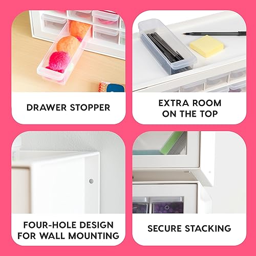 Miniatura 4 de IRIS USA - Gabinete con 64 cajones para costura y piezas de manualidades, DPC-64