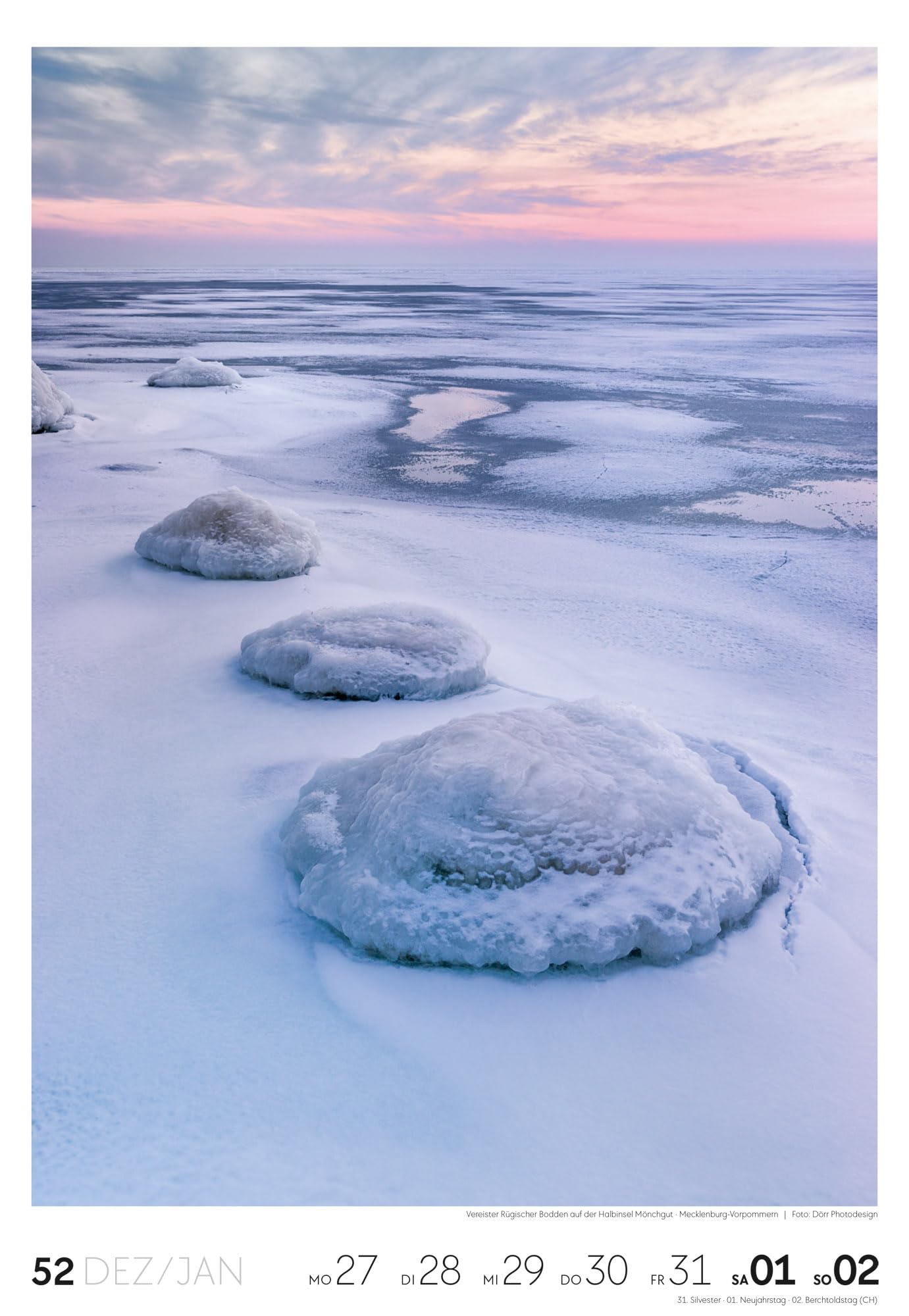 Küste Wochenkalender 2027: Meeres-Kalender mit 53 großformatigen Bildern im Hochformat (29x42 cm) | Strände der Ostsee und Nordsee in Deutschland