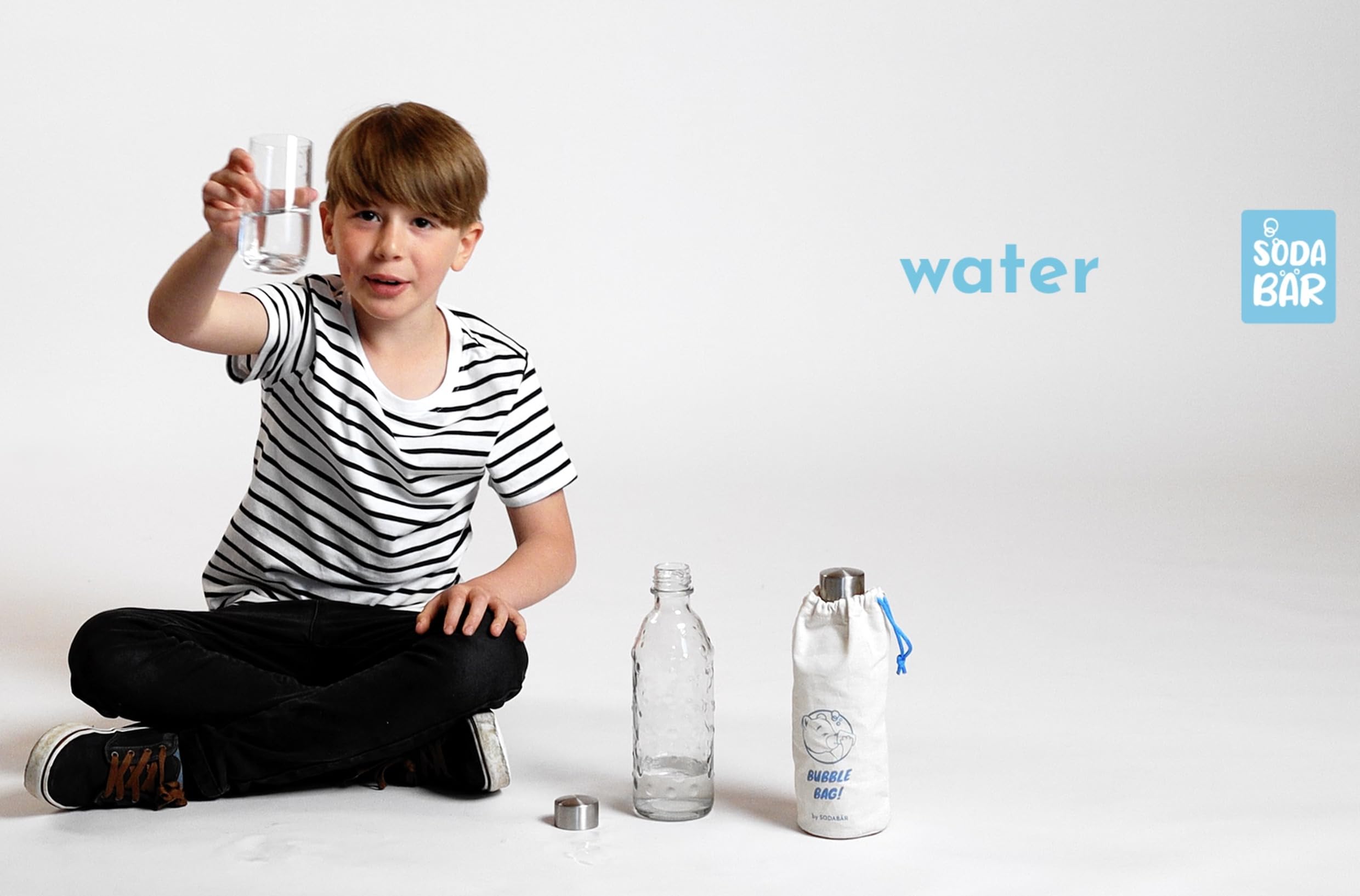 SodaBär Glasflasche (Doppelpack) für Wassersprudler (SodaStream*,Aarke*,uvm.) 0,7 l mit TWIN SECURE, Transparent