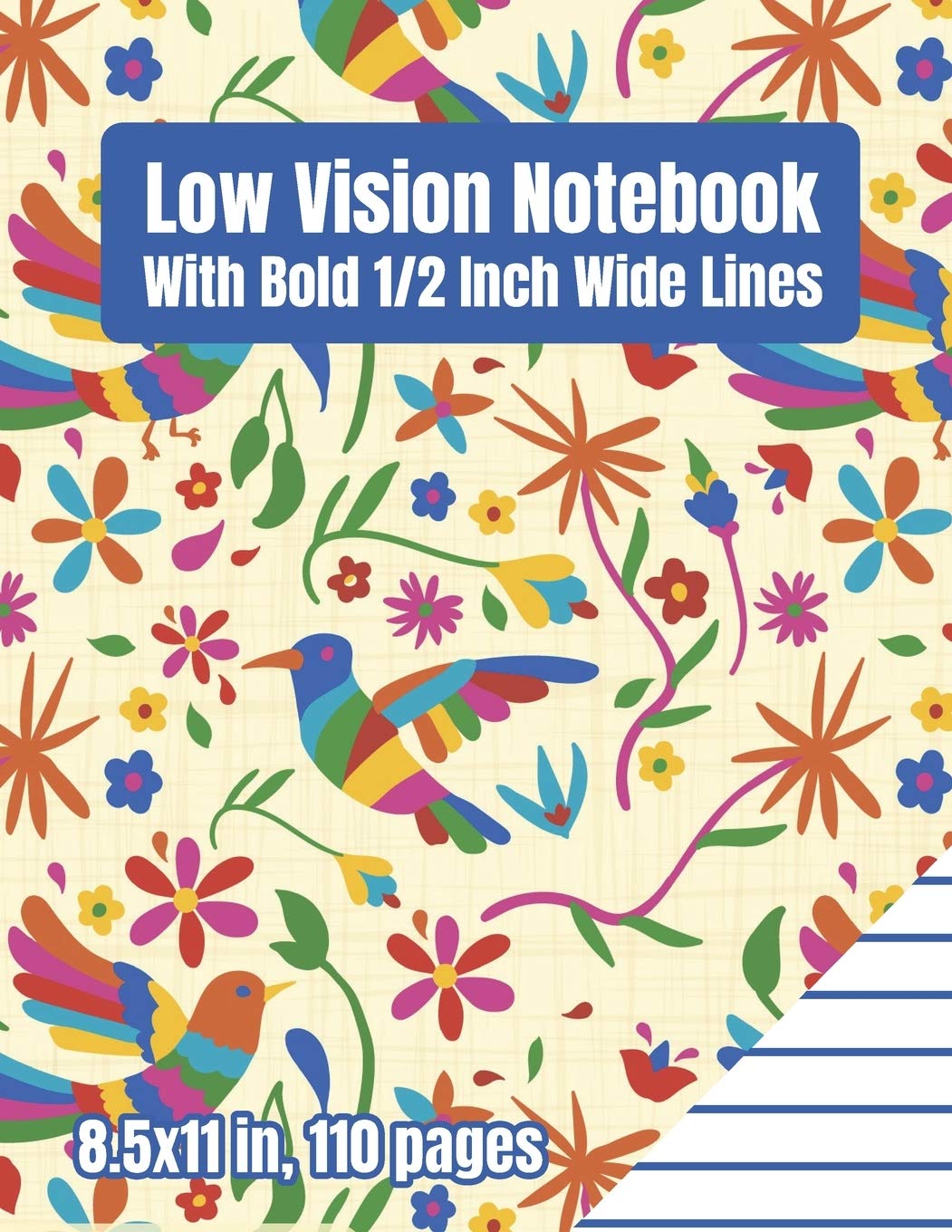Buy Low Vision With Bold 1/2 Inch Wide Lines A Big Blank Lined Paper