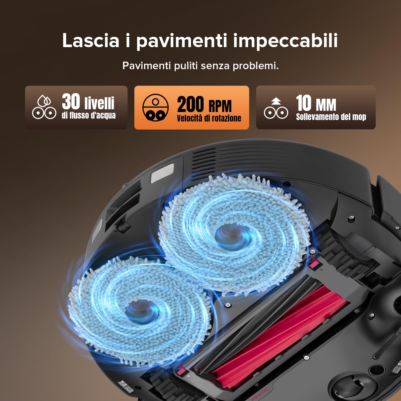 roborock Qrevo Master Set Robot Aspirapolvere con Funzione Mopping&Mop Sollevabile, Design FlexiArm, Potenza di Aspirazione HyperForce® di 10.000 Pa, Rilevamento dello Sporco, Nero